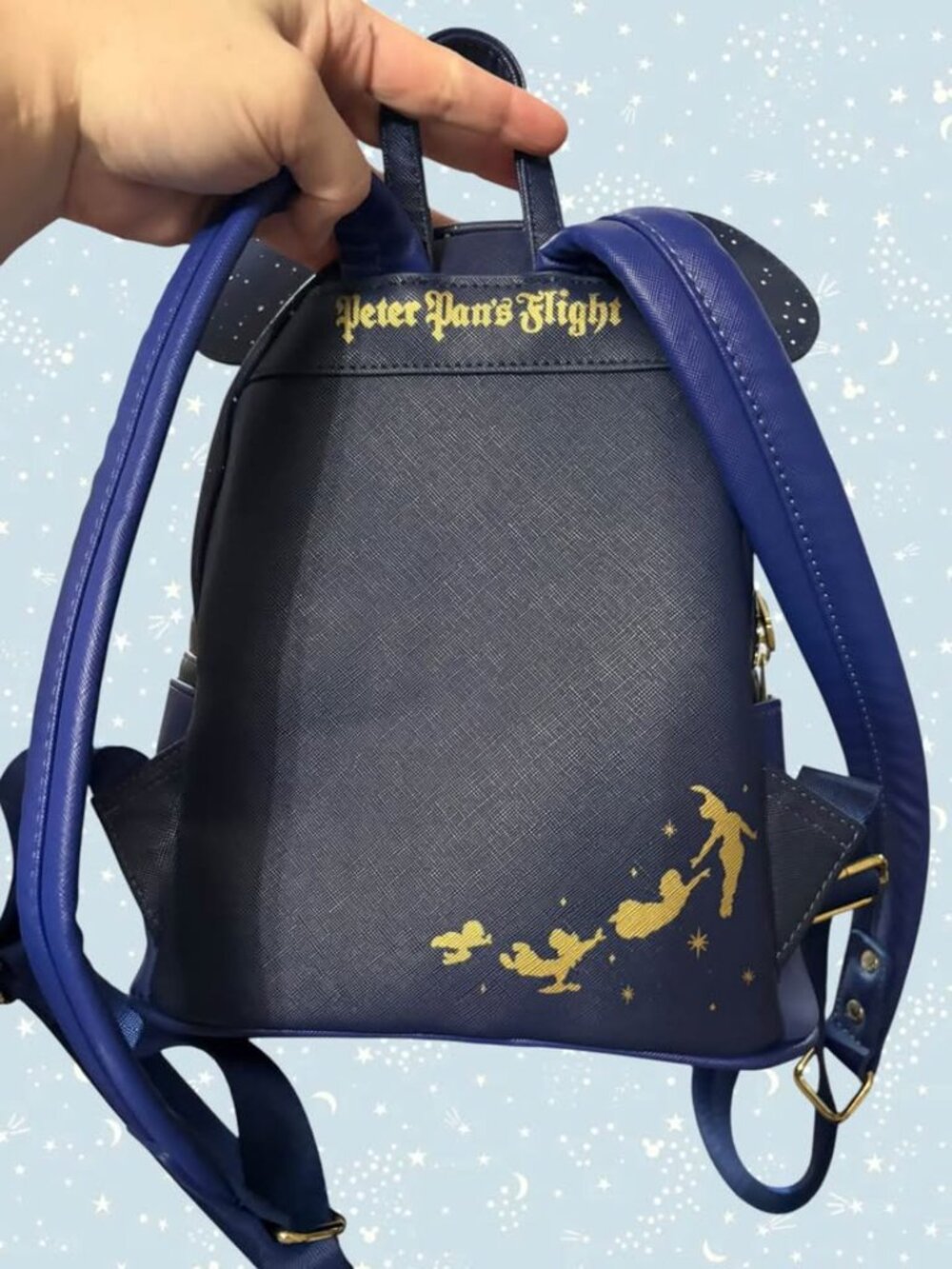 NWOT Loungefly Disney Parks Mickey Main Attraction Peter Pan's Flight Mini Backp - Picture 5 of 7